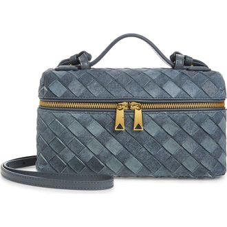 Bottega Veneta Bang Bang Suede Vanity Case Crossbody Bag in 4549 Cloudy Ind-Mb at Nordstrom