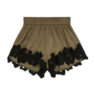 A Paper Kid Short Shorts, female, Green, Size: 2XL Flower Lace Shorts