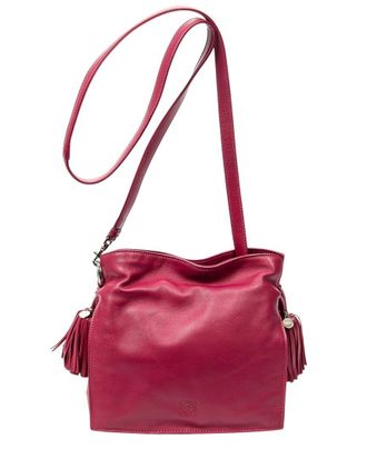 Loewe Fuchsia Pink Calfskin Leather Tassel Flamenco (Authentic Pre-Loved)