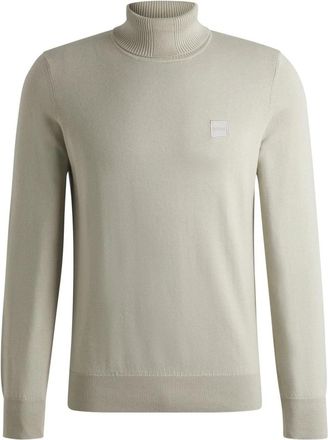 HUGO BOSS Akiro Turtleneck - Heren - Coltruien - Beige - L - Katoen - Truien & Vesten