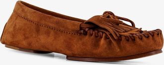 PARIS TEXAS Womens Indiana Suede Loafers Brown