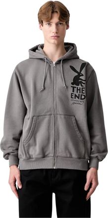 by Parra End The Bunny Zip Hooded Sweatshirt - Sweatshirts & Hoodies - Hombre - Gris - XL
