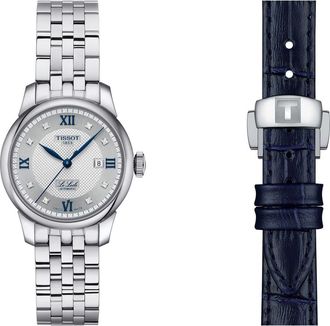 Tissot Le Locle Diamond Automatic Bracelet Watch, 39mm in Silver at Nordstrom
