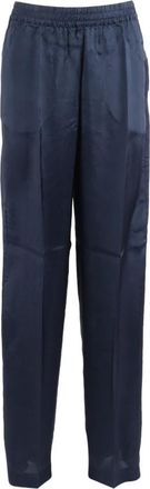 Aspesi Wijde broek - Dames - Wijde Broeken - Blauw - M - Broeken