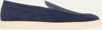 Brunello Cucinelli Mens Hybrid Venetian Suede Slip-Ons