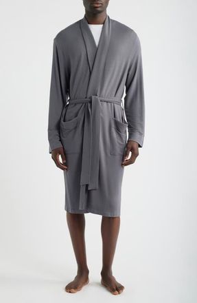 Nordstrom French Terry Robe in Grey Tornado at Nordstrom, Size X-Large