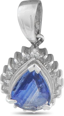 Luxury Bazaar Platinum 0.15ct Diamond and Sapphire Pendant MF05-121625