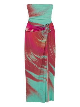 SIMKHAI Emma strapless maxi dress - Red