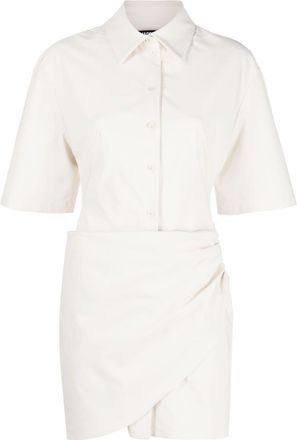 Jacquemus La robe Camisa shirt dress - women - Spandex/Elastane/Polyamide/Cotton - 38 - Neutrals
