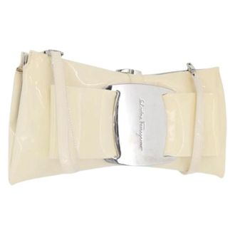 Ferragamo Pre-owned Shoulder Bags, female, Beige, Size: ONE SIZE Pre-owned Shoulder Bag