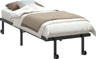 vidaXL Bed Frame without Mattress Foldable Black 80x200 cm Steel Vidaxl