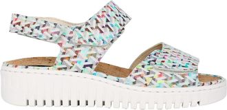 Waldl&auml;ufer Comfortabele brede pasvorm sandaal - multicolor - Dames - Sleehakken - Veelkleurig - 39 EU - Su&egrave;de - Schoenen