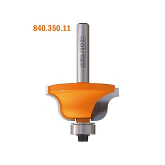 CMT Cmt - Fresadora &Agrave; Perfil Con Rodamiento - Di&aacute;metro 38,1 Mm - Ancho 8 Mm - Radio 6,4 Mm - Acabado Soign&eacute;e Para Madera Duro