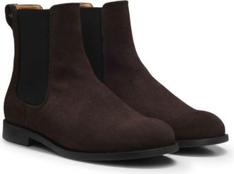 BOSS Suede Chelsea boots with Double B hardware