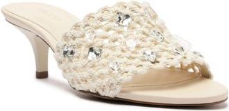 Arezzo Briella Crystal Embellished Sandal in White at Nordstrom, Size 8.5