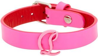 Christian Louboutin Logo Leather Bracelet