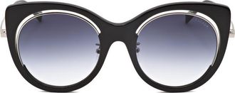 Escada Ladies Black Round Sunglasses SESA58F-3