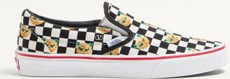 Valentino Garavani Valentino Garavani and Vans slip-on trainer in fabric with Le Chat de la Maison print and VLogo Checkerboard print