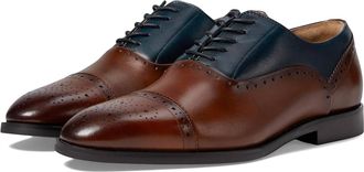 Stacy Adams Mens Reynolds Dress Shoes In Brown Navy
