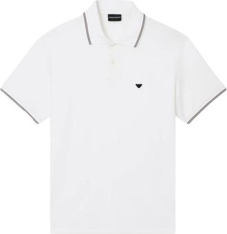 Emporio Armani Polo in Cotone Jersey - - Tops - Uomo - Bianco - S