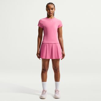 Nike Womens Court Advantage Dri-FIT Pleated Tennis Skirt in Pink | FZ6512-641