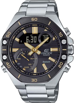 Casio Edifice Mens Silver Watch ECB-10DB-1A9EF Stainless Steel - One Size