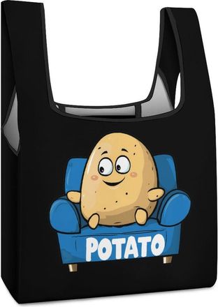 Generic Cute Potato Shopping Bag Reusable Grocery Tote Bag Foldable Handbag for Travel Picnic