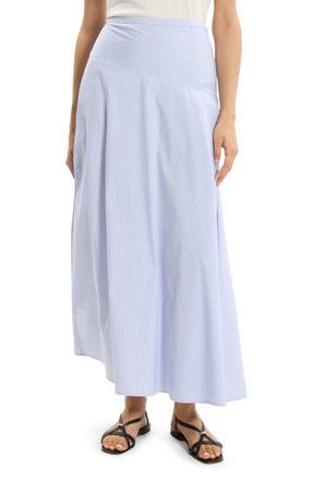 Theory Angled Yoke Stripe Skirt in Blue Multi at Nordstrom, Size 00