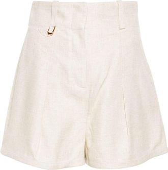 Jacquemus Le Short Bari shorts - women - Cotton/Linen/Flax/Elastane/Viscose - 42 - Neutrals