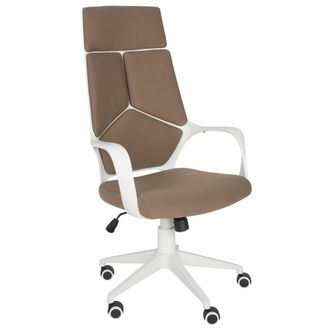 Beliani Silla De Oficina De Tela Giratoria Con Altura Ajustable Reclinable Espuma Moldeada Por Inyecci&oacute;n Marr&oacute;n Delight