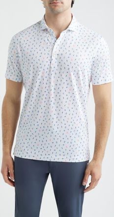 Johnnie-O Tidebreaker Short Sleeve Polo Shirt in White at Nordstrom, Size Xx-Large