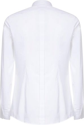 Dolce & Gabbana Mens Shirt Stretch Cotton Poplin White