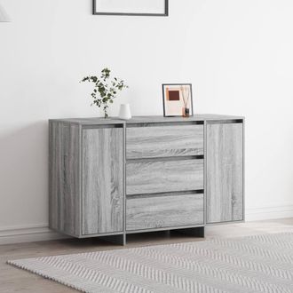 Berkfield Home Sideboard Grey Sonoma 120x41x75 cm Engineered Wood | Size: 120 x 41 x 75 cm