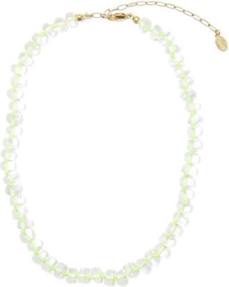 Clare Vivier Stone Slice Necklace in Moon at Nordstrom