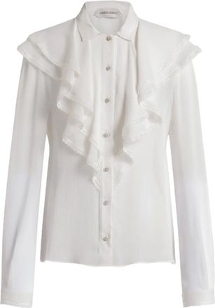 Alberta Ferretti ruffled shirt - White