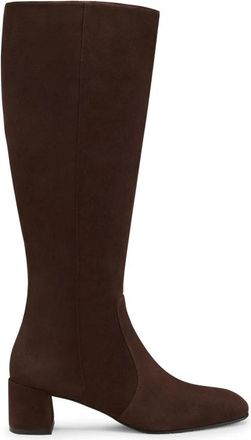Stuart Weitzman Maeve Zip Boot - Dames - Laarzen met Hak - Bruin - 40 1/2 EU - Leer - Schoenen