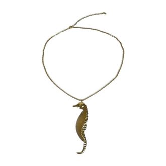 Vivetta Seahorse Pendant Cable-Link Necklace - female - VIVETTA - Necklaces - Yellow - ONE SIZE - Accessories