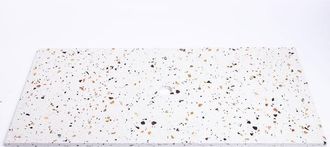 Saniclass Tops Topblad - 100x1.8x46cm - 1 afvoer - zonder kraangaten - Terrazzo