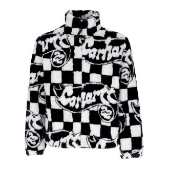 Carhartt Work in Progress Hoge Hals Fleecejas Jacquard/Zwart - Dames - Zomerjassen - Zwart - XS - Polyester - Jassen