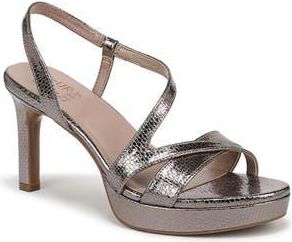 Naturalizer Abby Platform Sandal in Patina Pewter Faux Leather at Nordstrom Rack, Size 9.5