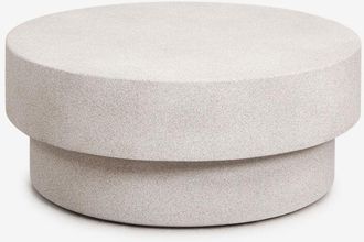 Sklum Mesa De Centro Para Jard&iacute;n Redonda En Cemento Selara Sklum