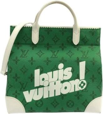 Louis Vuitton Tweedehands Canvas Louis Vuitton tassen - Dames - Vintage Handtas - Groen - ONE Size - Vintage