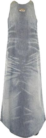 Diesel Kleedjes, Dames, Blauw, S, Denim, Denim Jurken voor Vrouwen