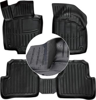 OEM Alfombrillas Y Limpiaparabrisas De Goma Para Vw Passat B6 2005-2010 (canales Ud)