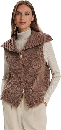 Varley Aspen Gilet Womens Clothing Ash Taupe : MD, Polyester