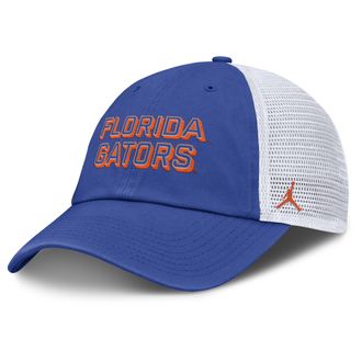 Nike Jordan Mens Florida On-Field Club Gameday Jordan Brand College Trucker Adjustable Hat in Blue | JC33054NUFN-YLP