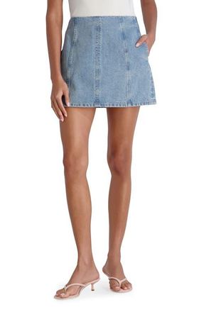 French Connection 90s Seamed Denim Miniskirt in 90s Denim Wash at Nordstrom, Size X-Large