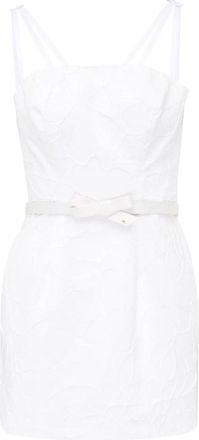 Elisabetta Franchi Ivory Jurk - Dames - Korte kleedjes - Wit - S - Polyester - Kleedjes
