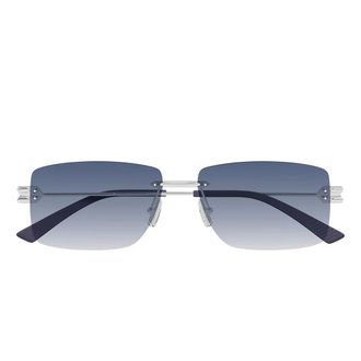 Bottega Veneta Sunglasses Bv1126 S 005 Silver/Blue Men