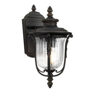 Netlighting Luverne Outdoor Small Wall Lantern Light Rubbed Bronze IP44 E27 in Brown